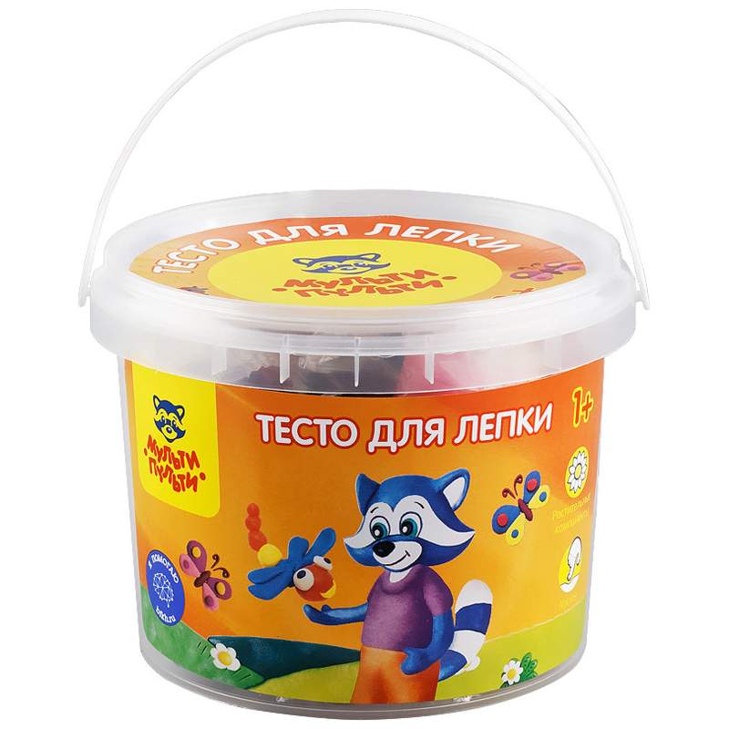 

Тесто для лепки Мульти-Пульти арт. 242998, 12 цв. х 3 уп., Черный