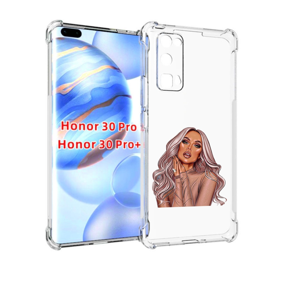 

Чехол бампер MyPads девушка-в-коричневых-оттенках для Honor, Прозрачный, Tocco