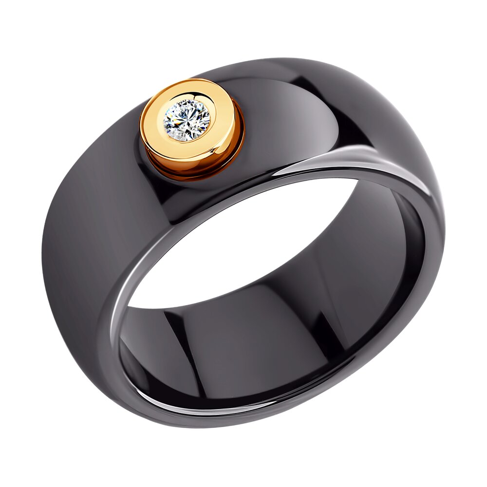 

Кольцо из золота и керамики р. , SOKOLOV Diamonds 6015001, бриллиант, 6015001