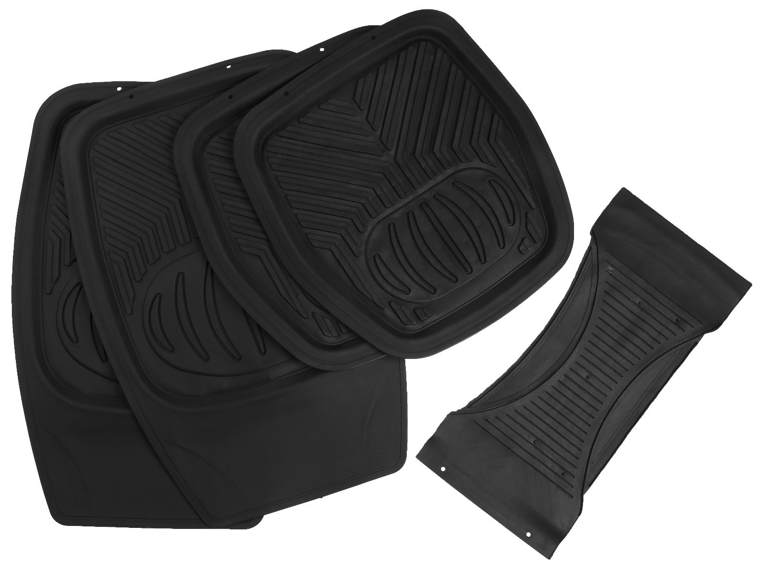 фото Коврики автомобильные torso, резина, 70×48 см, 48×48 см, черный, набор 5 шт