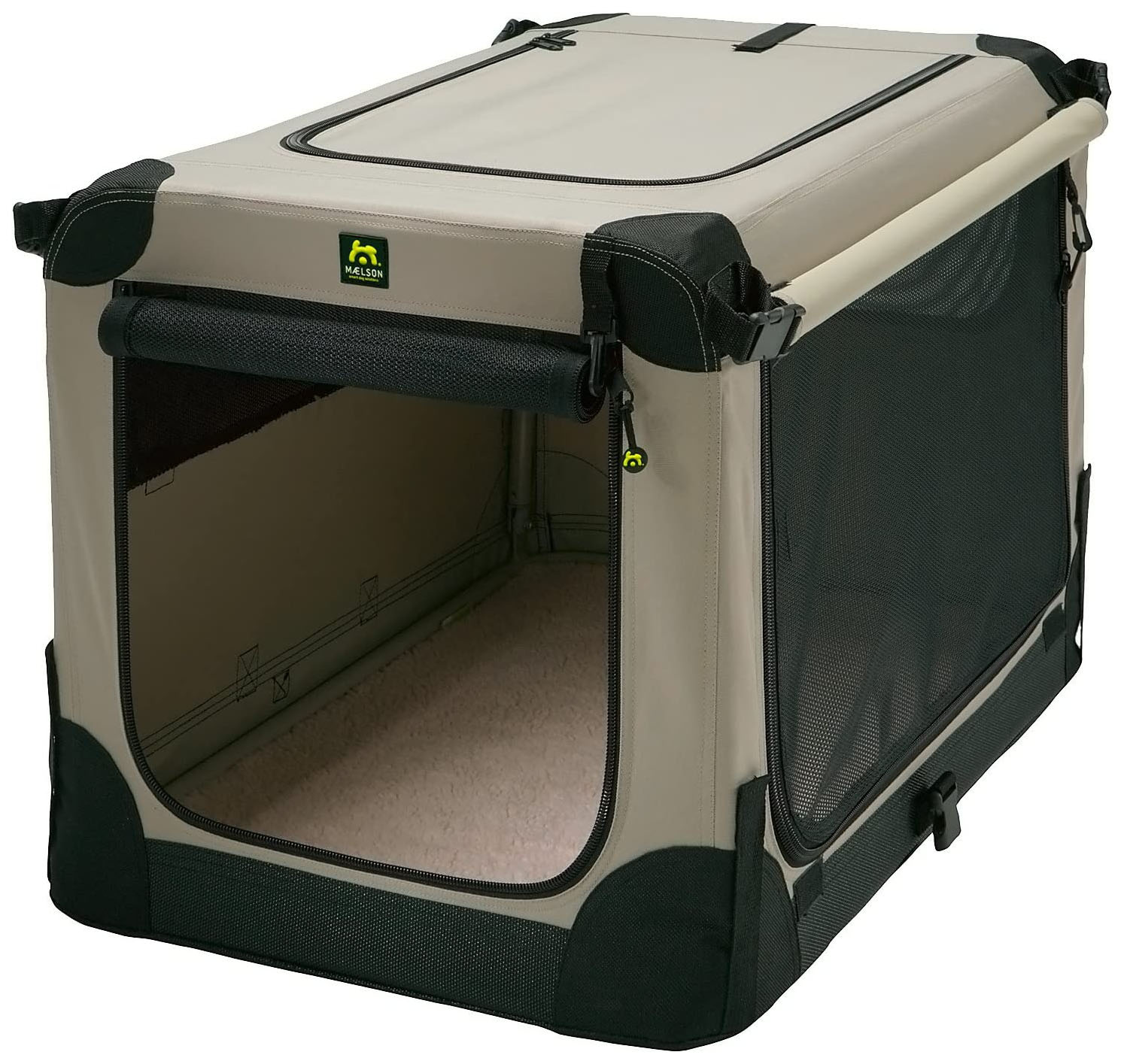 

Клетка-переноска для животных Maelson Soft Kennel кемпер 120x77x86 см серо-кремовая, Soft Kennel