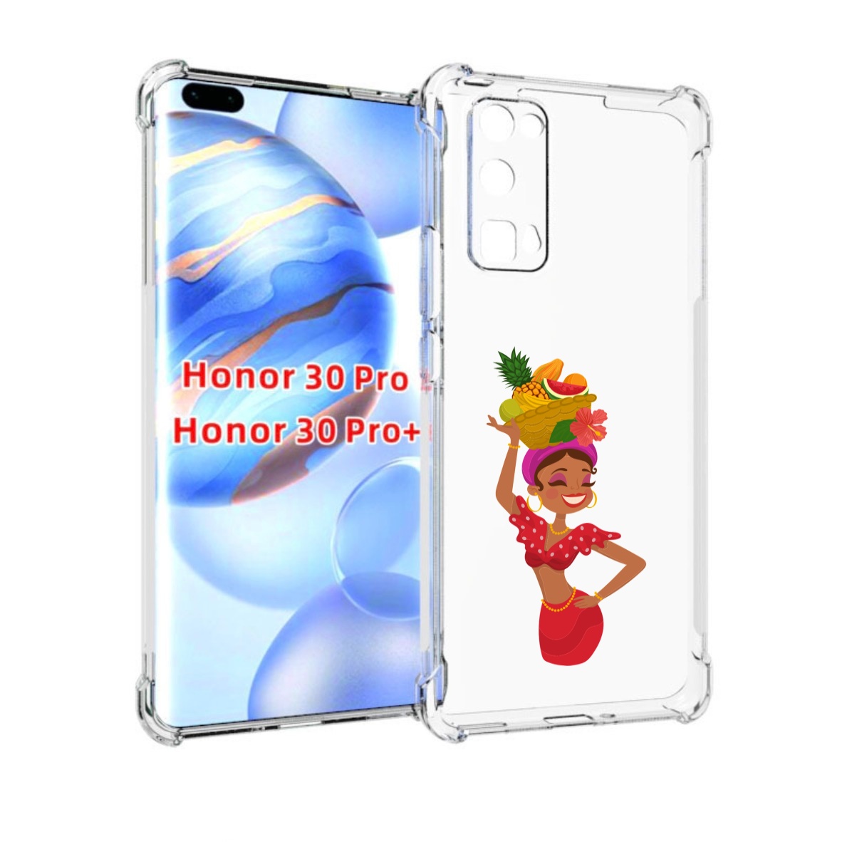 

Чехол бампер MyPads девушка-мулатка для Honor 30 Pro Honor, Прозрачный, Tocco