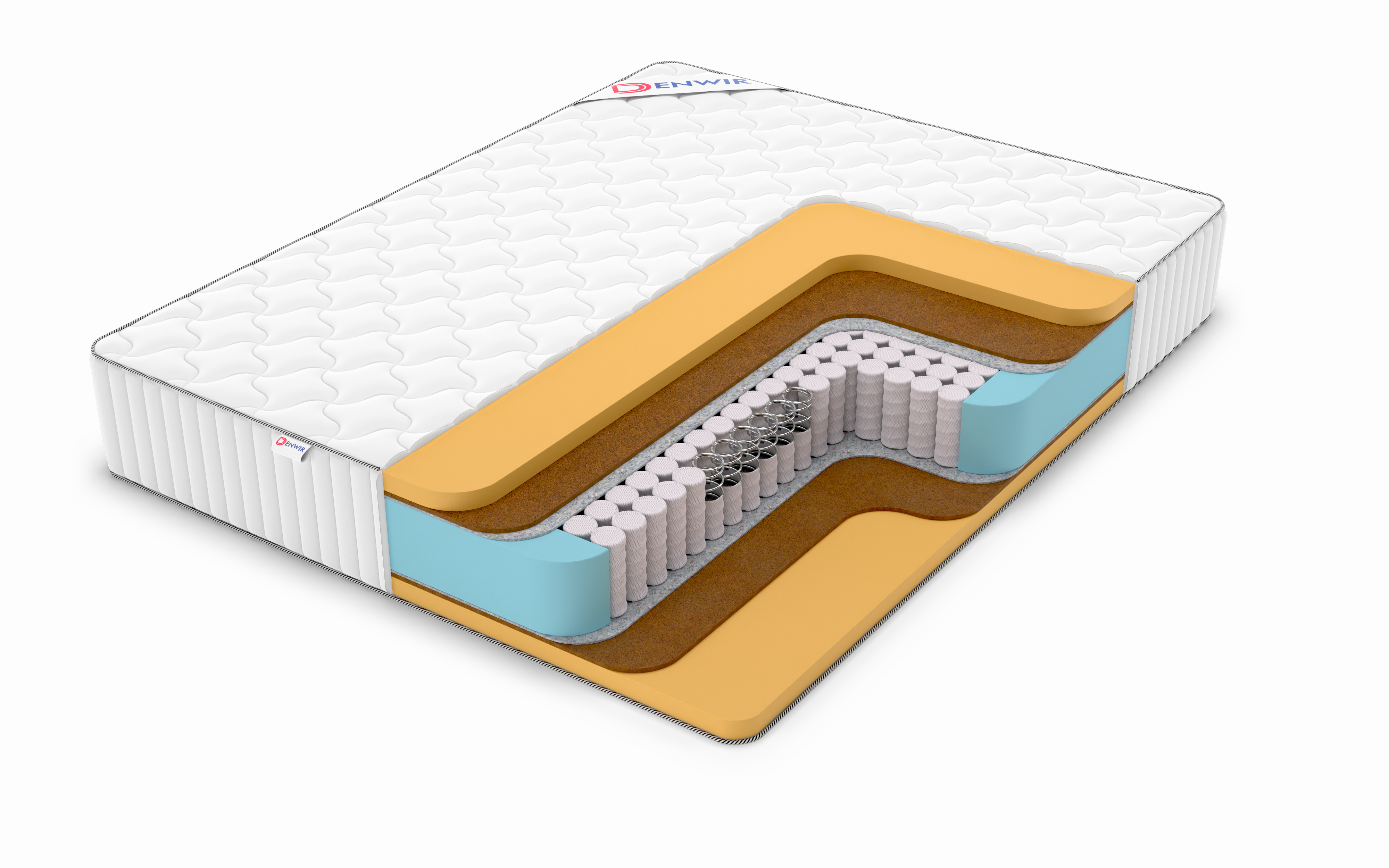 

Матрас пружинный DENWIR CLASSIC MIDDLE MEMO TFK /chstmat_CMMTFK_125x190, Белый, CLASSIC MIDDLE MEMO TFK