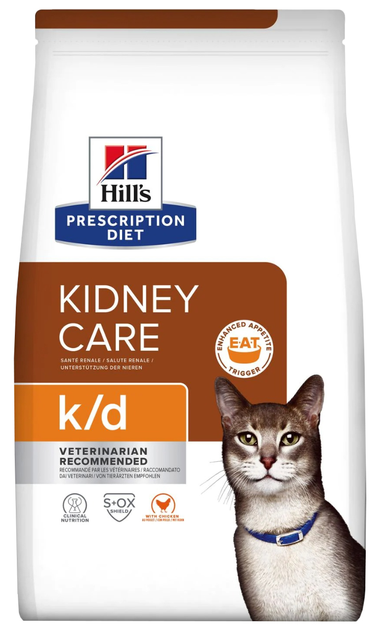 фото Сухой корм для кошек hill's prescription diet kidney care, при болезни почек, курица, 3 кг