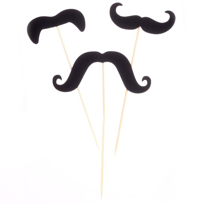 

Усы набор для фотоссессии, 3 шт., Черный