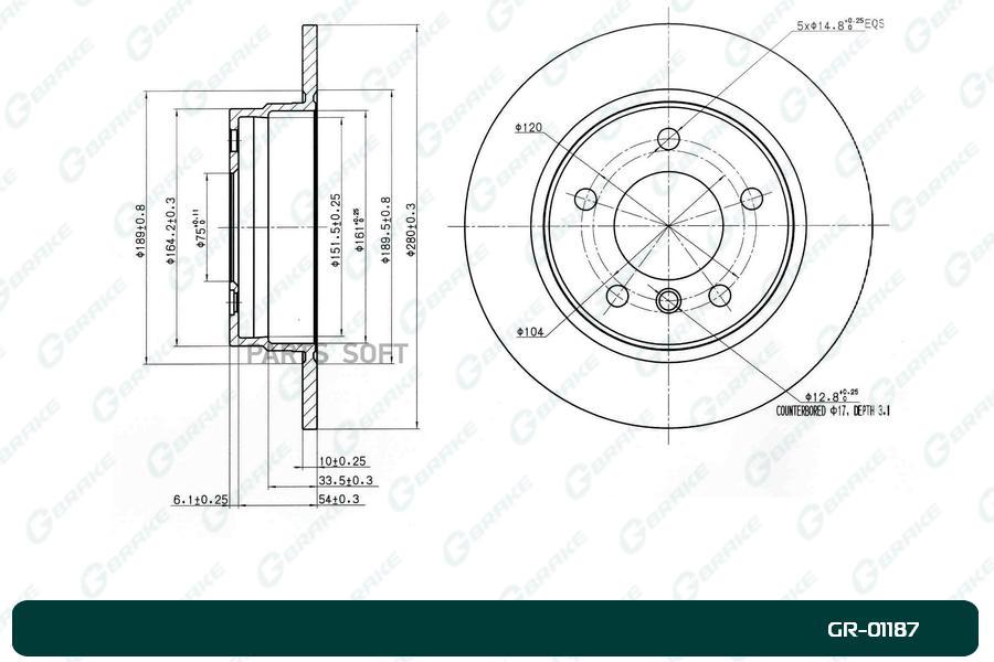 

Диск Тормозной G-Brake Gr-01187 1Шт GBRAKE GR01187