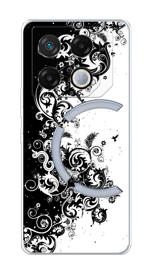 

Чехол на Infinix GT 20 Pro "Черно белый узор", Белый;черный;серый, 3106250-1