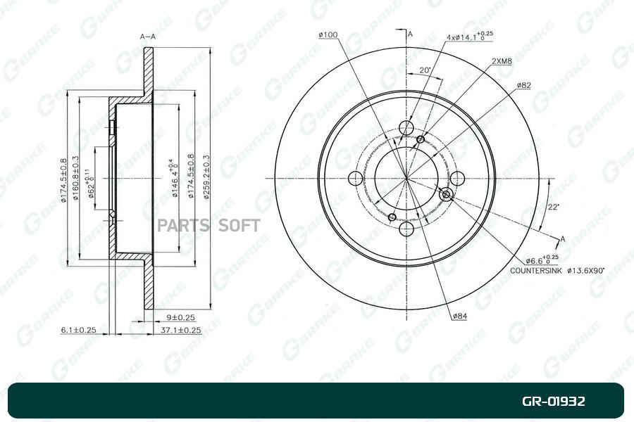 Диск Тормозной G-Brake Gr-01932 1Шт GBRAKE GR01932