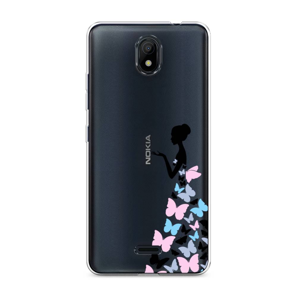 

Чехол Awog на Nokia C100 "Платье из бабочек", Белый;розовый, 125350-1