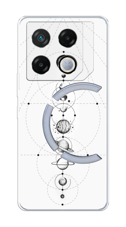 

Чехол на Infinix GT 20 Pro "Парад планет", Серый, 3106250-1