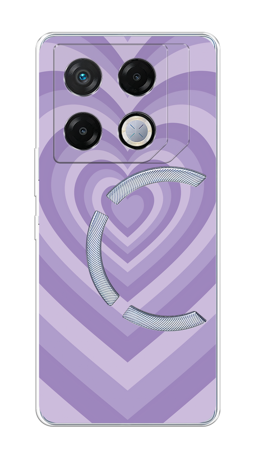 

Чехол на Infinix GT 20 Pro "Violet heart latte", Фиолетовый, 3106250-1