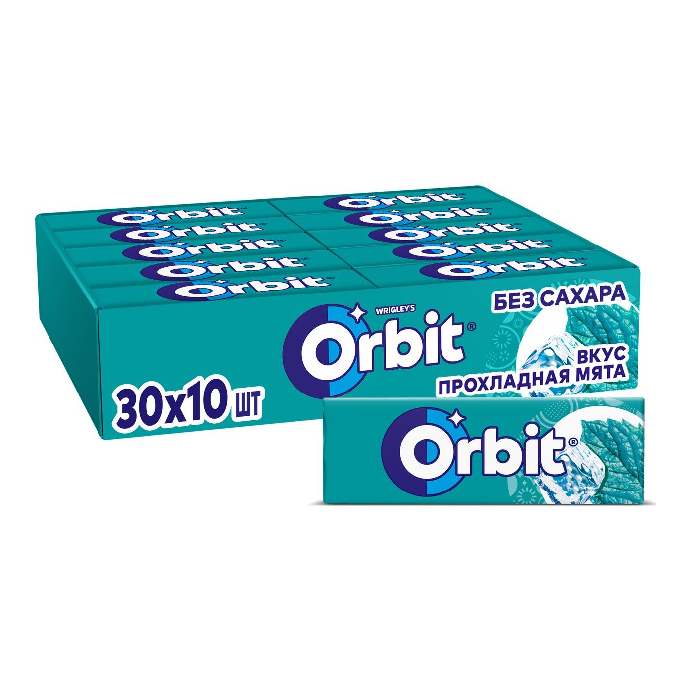 Жевательная резинка Orbit Прохладная мята 14 г x 30 шт 1167₽