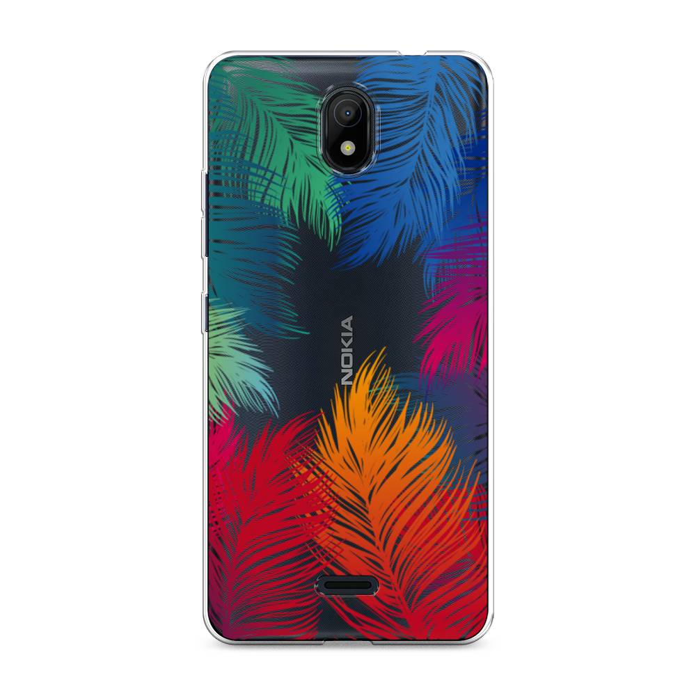 

Чехол Awog на Nokia C100 "Рамка из перьев", Красный, 125350-4