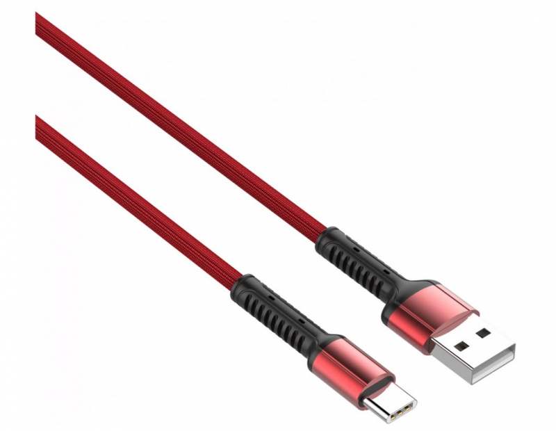 Кабель LDNIO LS64 USB - Type-C, 2.4 А, 2 м, красный