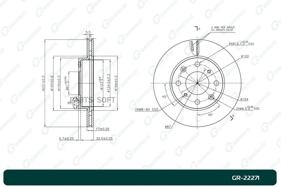 

Диск Тормозной G-Brake Gr-22271 1Шт GBRAKE GR22271