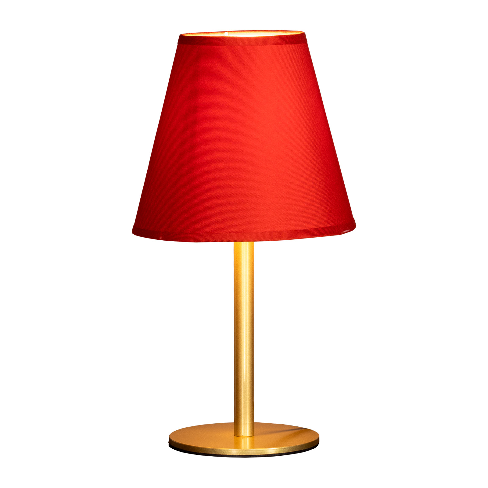 Настольная лампа Maesta Золотой абажур красный MA-40431-G+R E14 15 Вт