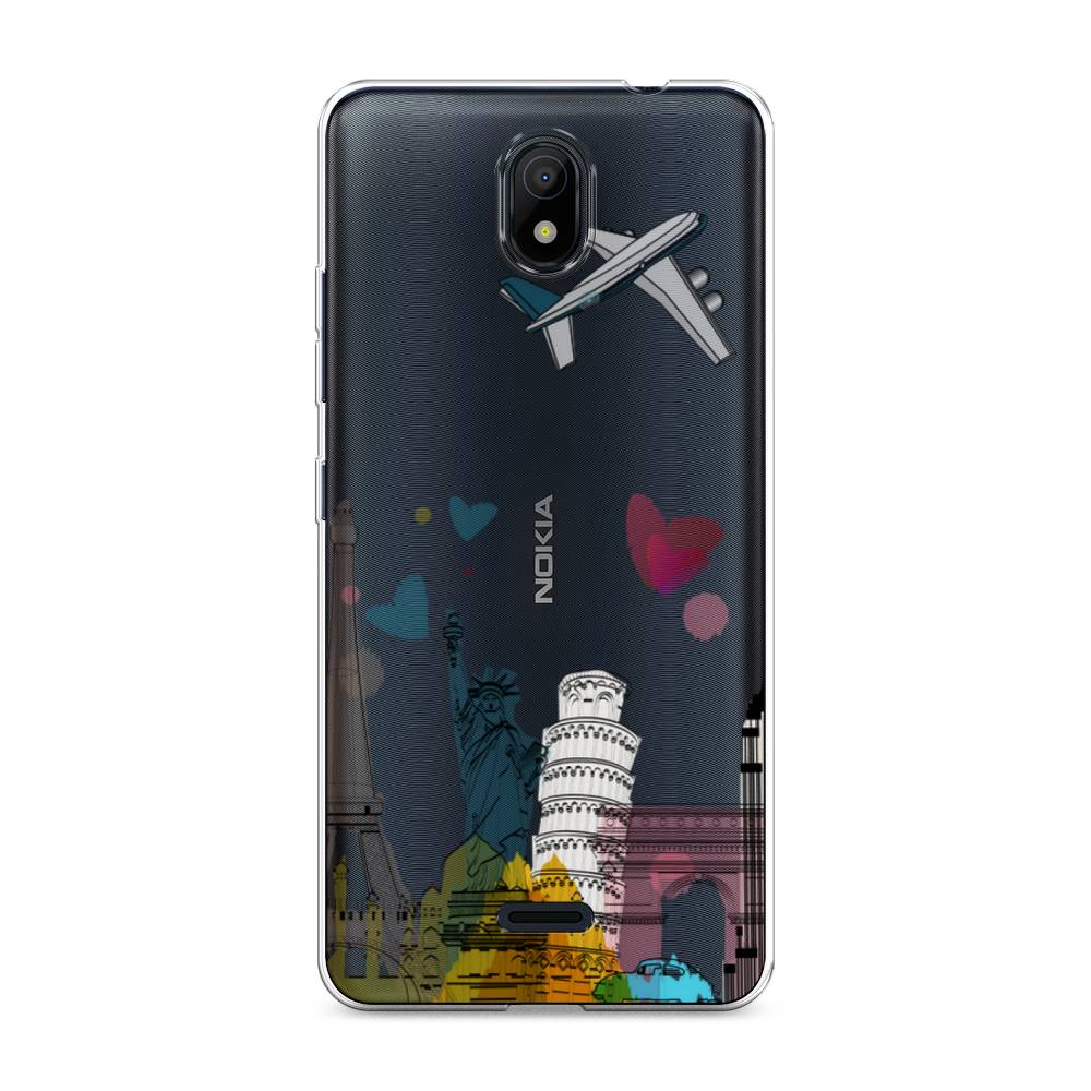 

Чехол Awog на Nokia C100 "Самолет путешествий", Желтый, 125350-10