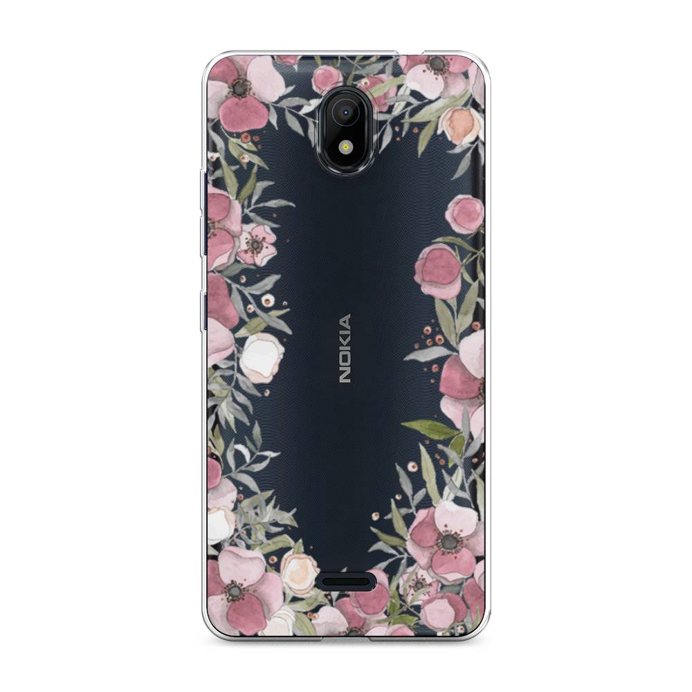 

Чехол Awog на Nokia C100 "Розовая цветочная рамка", Розовый;зеленый, 125350-8