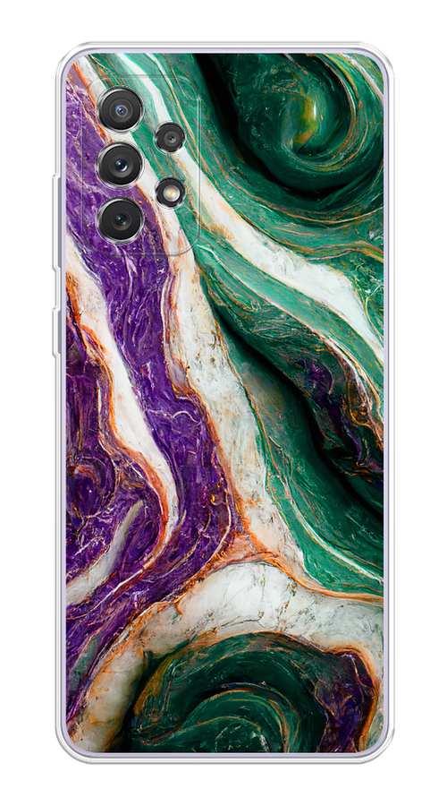 

Чехол на Samsung Galaxy A73 "Фиолетово-зеленый мрамор", Зеленый;фиолетовый, 2104650-1