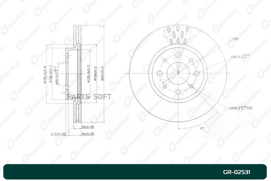 

Диск Тормозной Вентилируемый G-Brake Gr-02531 1Шт GBRAKE GR02531