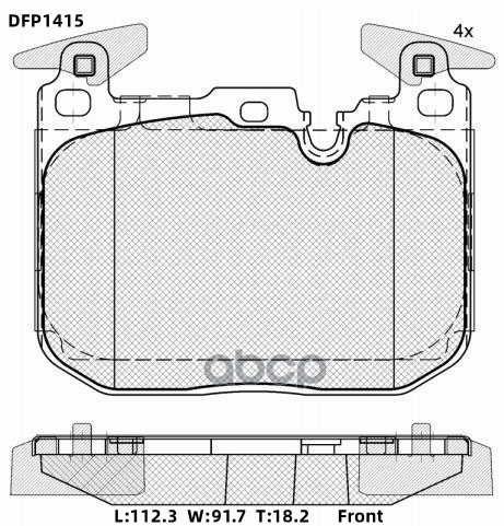 

Тормозные колодки DOUBLE FORCE дисковые DFP1415