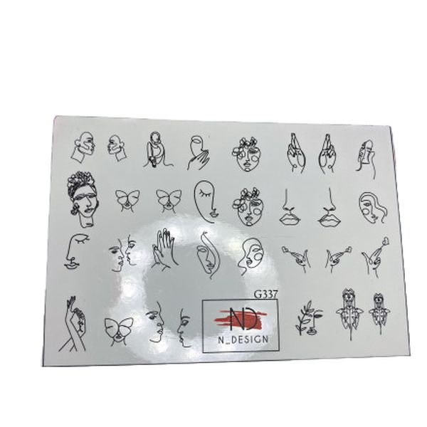 

Набор, Blesk, Наклейки для дизайна ногтей №01, 3 шт.