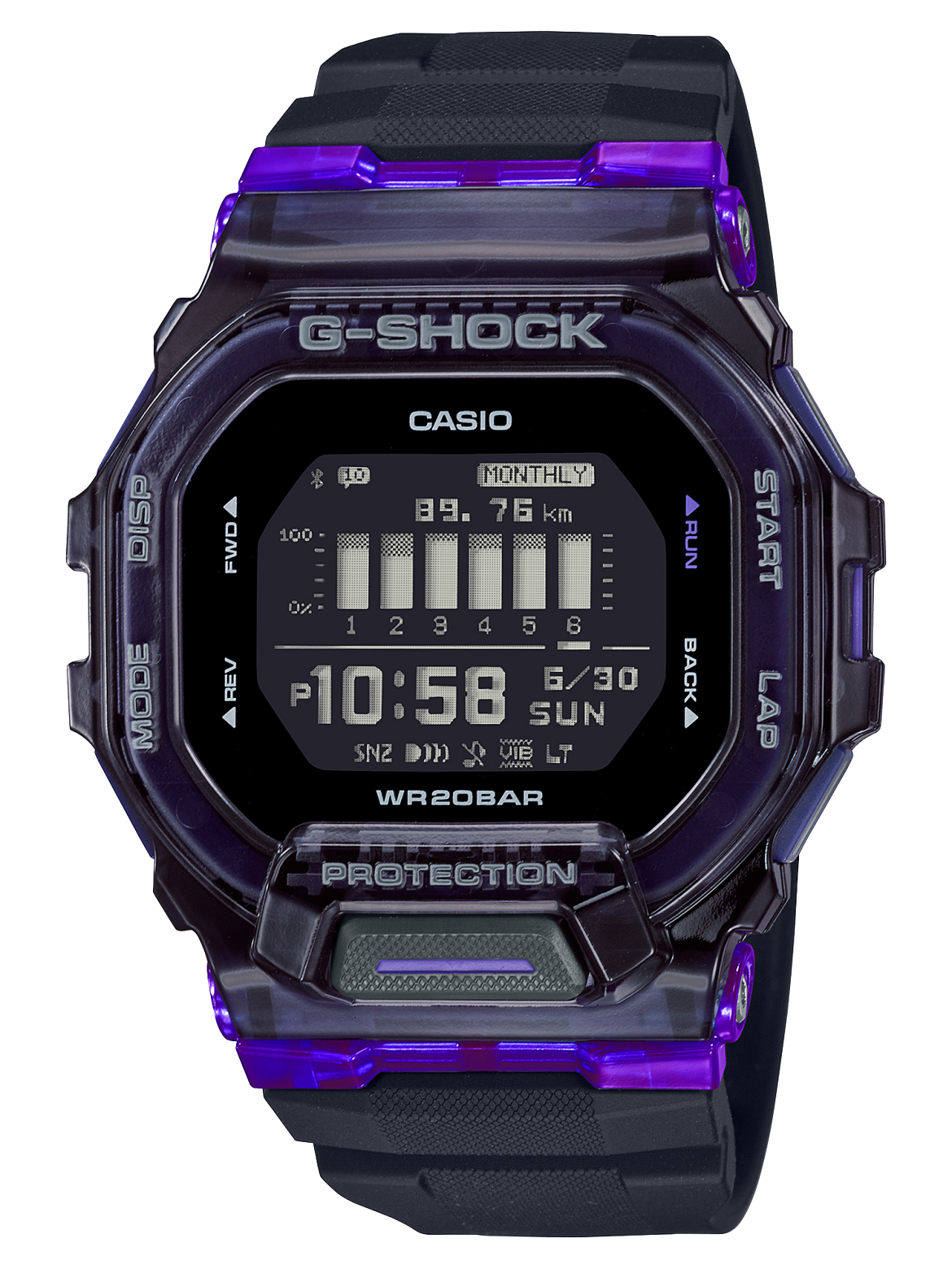 

Наручные часы мужские Casio GBD-200SM-1A6 черные, GBD-200SM-1A6