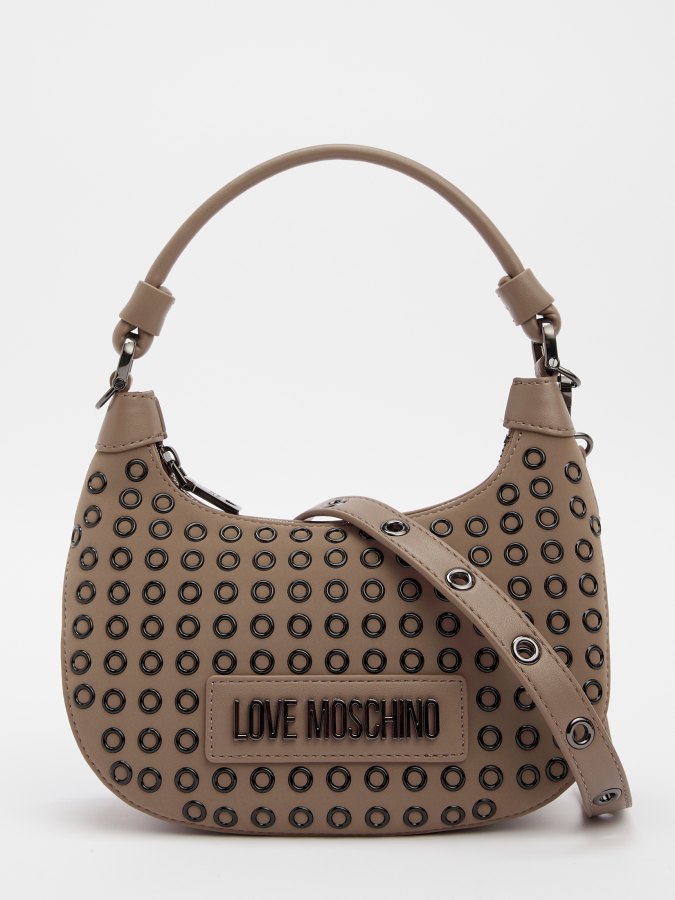 Сумка-багет женская LOVE MOSCHINO JC4058PP FW24 серо-коричневая 19880₽