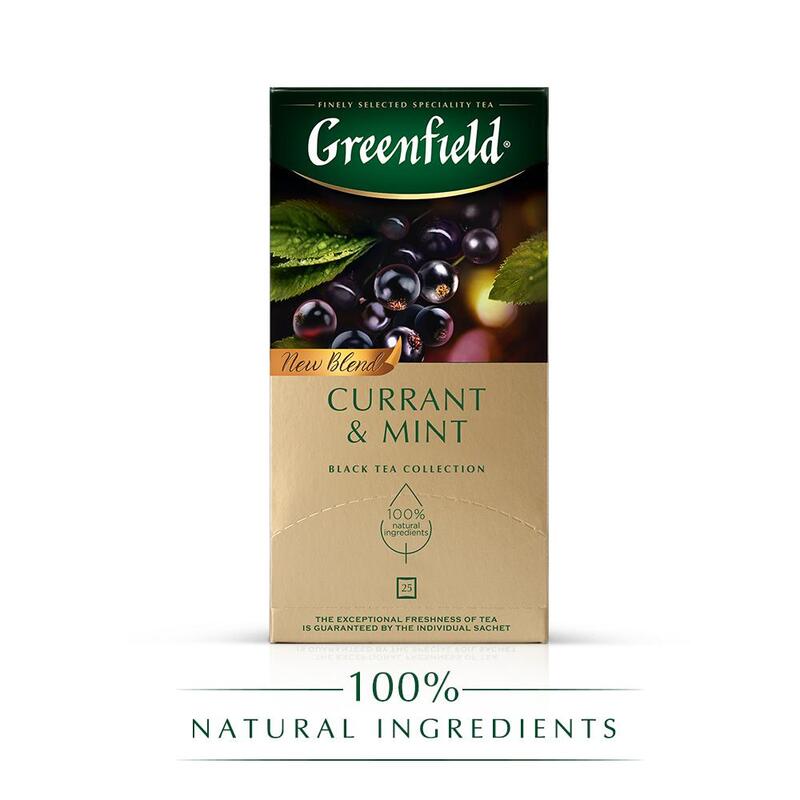 

Чай Greenfield Currant & Mint, черный с добавками, 25 пак, 1249-10