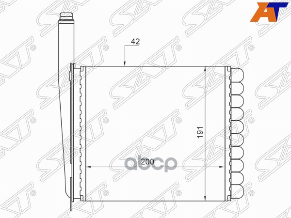 

SAT STLD01395A0 Радиатор отопителя салона LADA KALINA 04-13 () 1шт