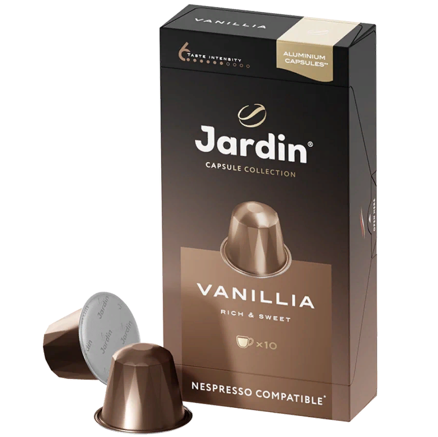 

Кофе в капсулах JARDIN "Vanillia" для кофемашин Nespresso, 10 порций, 1355-10