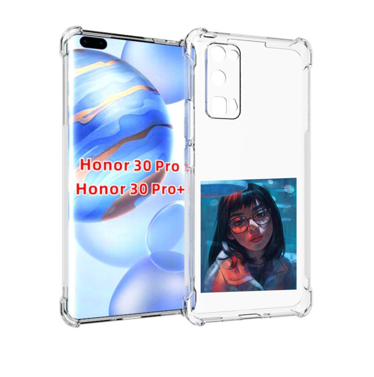 

Чехол бампер MyPads девушка-под-красным-светом для Honor, Прозрачный, Tocco