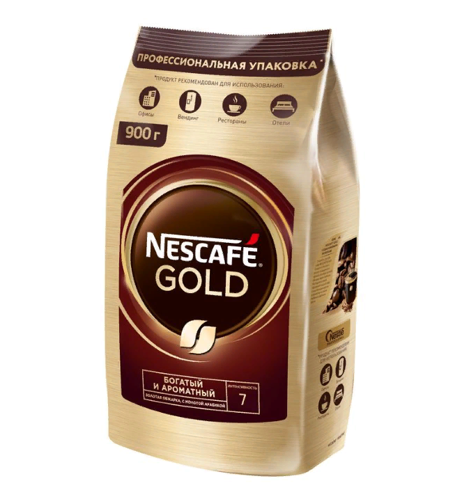 Кофе молотый в растворимом NESCAFE (Нескафе) Gold, сублимированный, 190 г