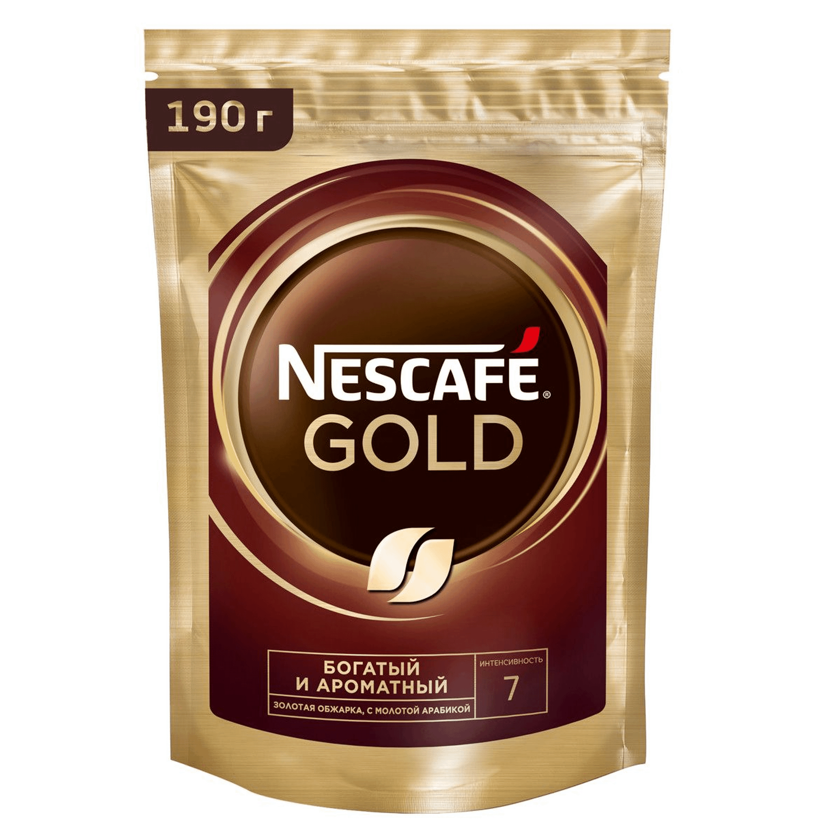 

Кофе молотый в растворимом NESCAFE (Нескафе) Gold, сублимированный, 190 г
