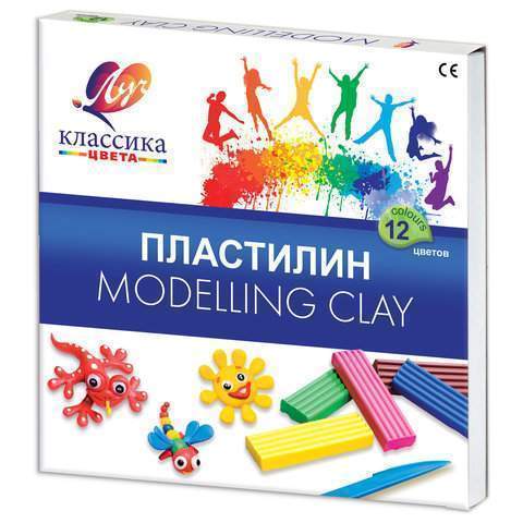 

Пластилин классический Луч арт. 102867, 12 цв. х 5 уп.