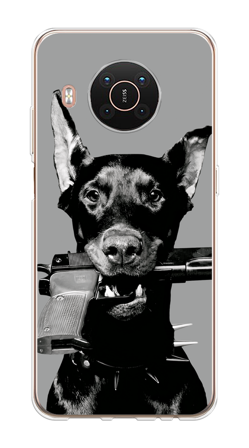 

Чехол Awog на Nokia X20/X10 "Доберман", Серый, 124750-1