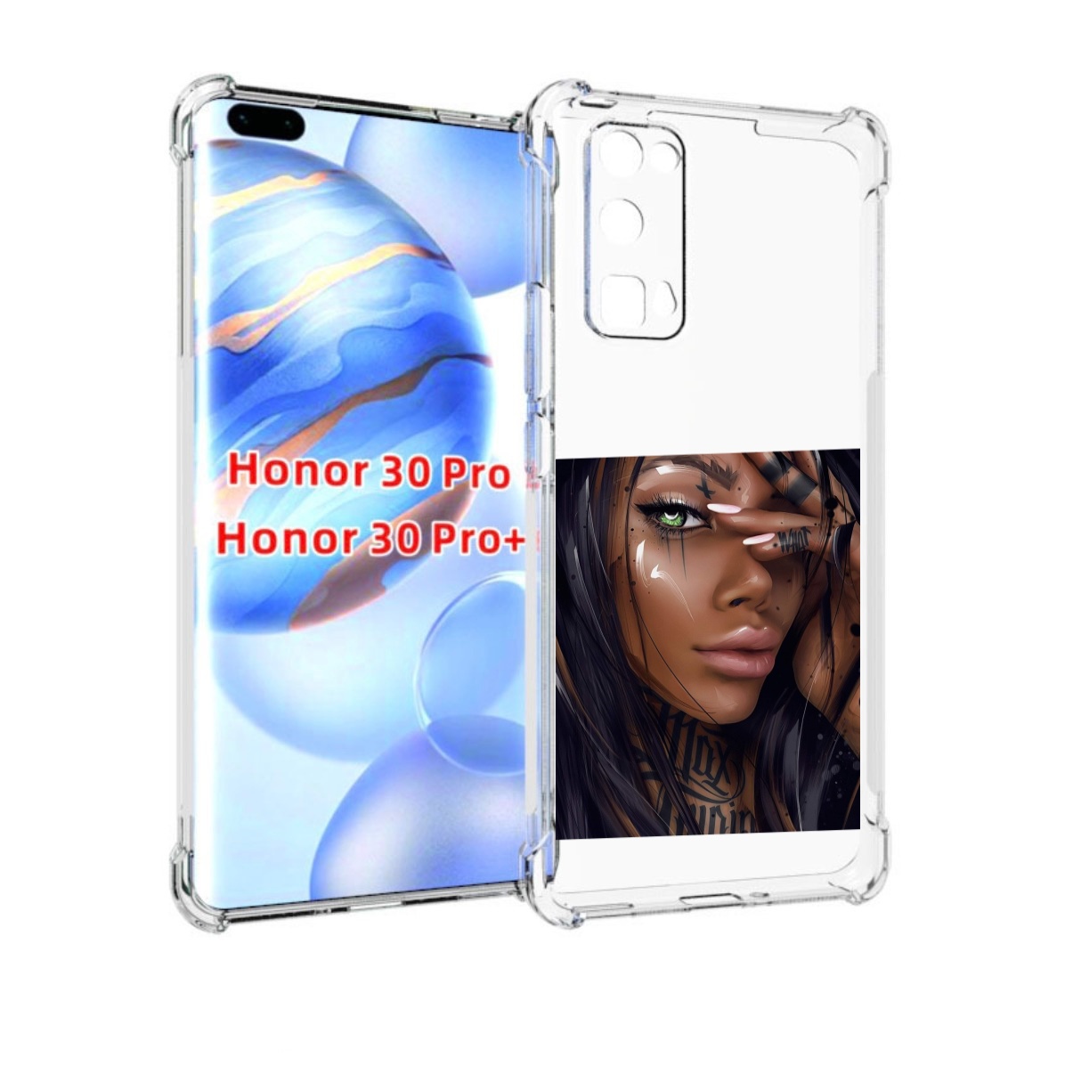 

Чехол бампер MyPads девушка-с-зелеными-глазами-яркими для Huawei, Прозрачный, Tocco