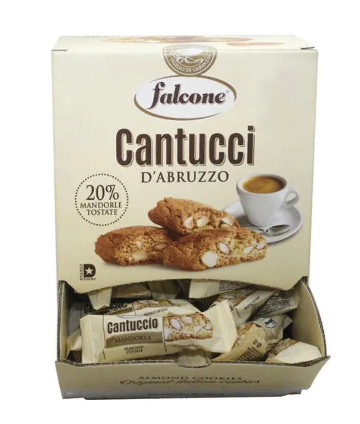 Печенье сахарное FALCONE Cantucci с миндалем, 1 кг (125 шт. по 8 г), в коробке Office-box