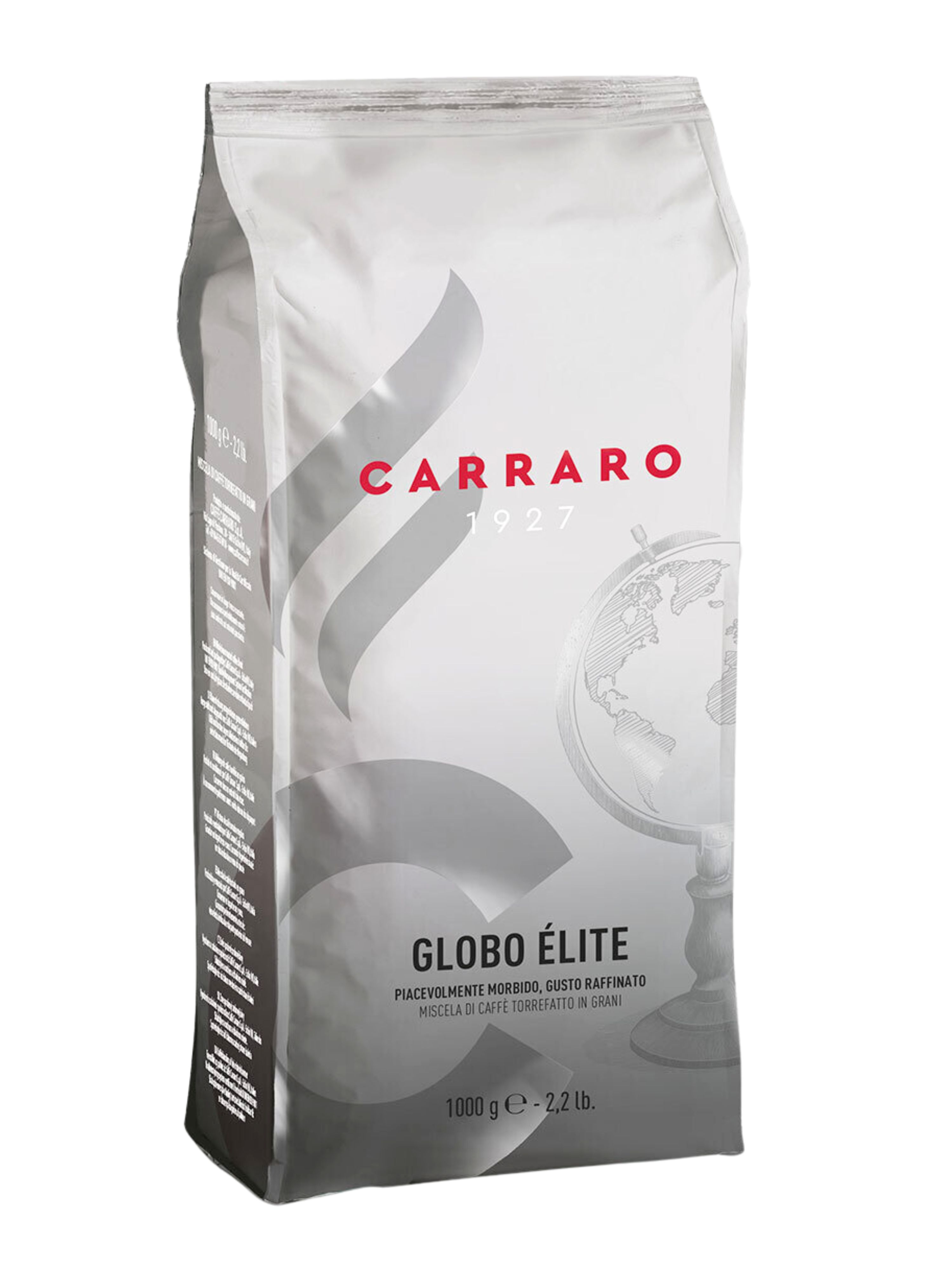 Зерновой кофе CARRARO GLOBO ELITE, пакет, 1000гр.