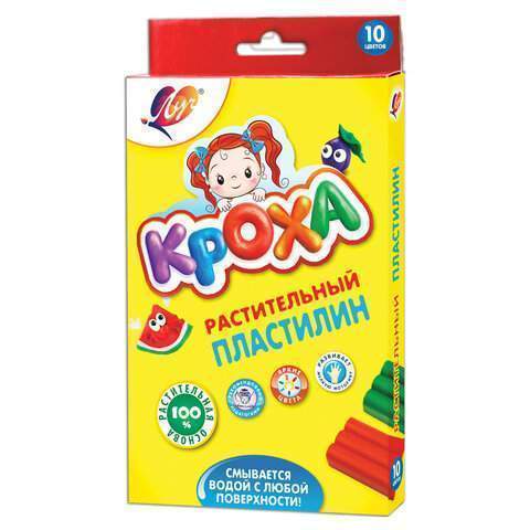 

Пластилин на раст.основе Луч арт. 104605, 10 цв. х 5 уп.