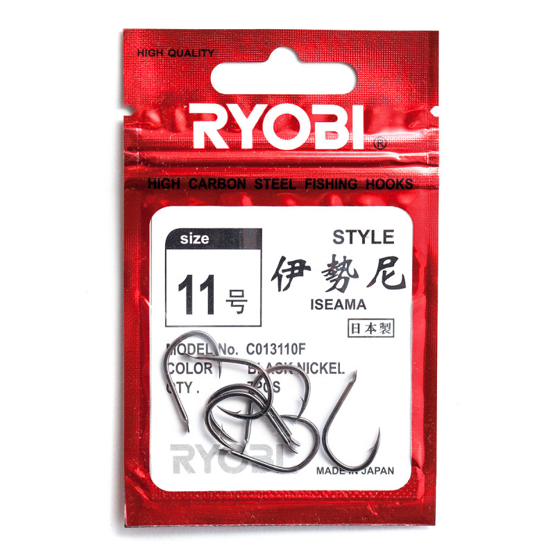 Крючки рыболовные Ryobi ISEAMA FLATTED №11, 7 шт.