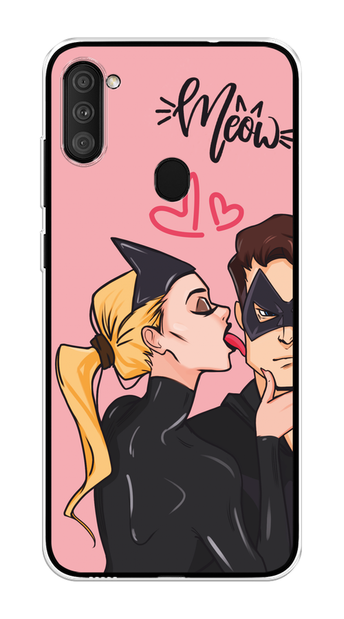 

Чехол Awog на Samsung Galaxy A11/M11 "Kiss of Cat Woman", Розовый;черный;бежевый, 2100650-1