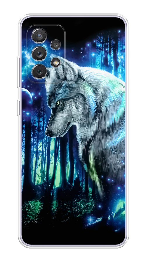 

Чехол на Samsung Galaxy A73 "Сказочный волк", Синий;серебристый;черный, 2104650-1