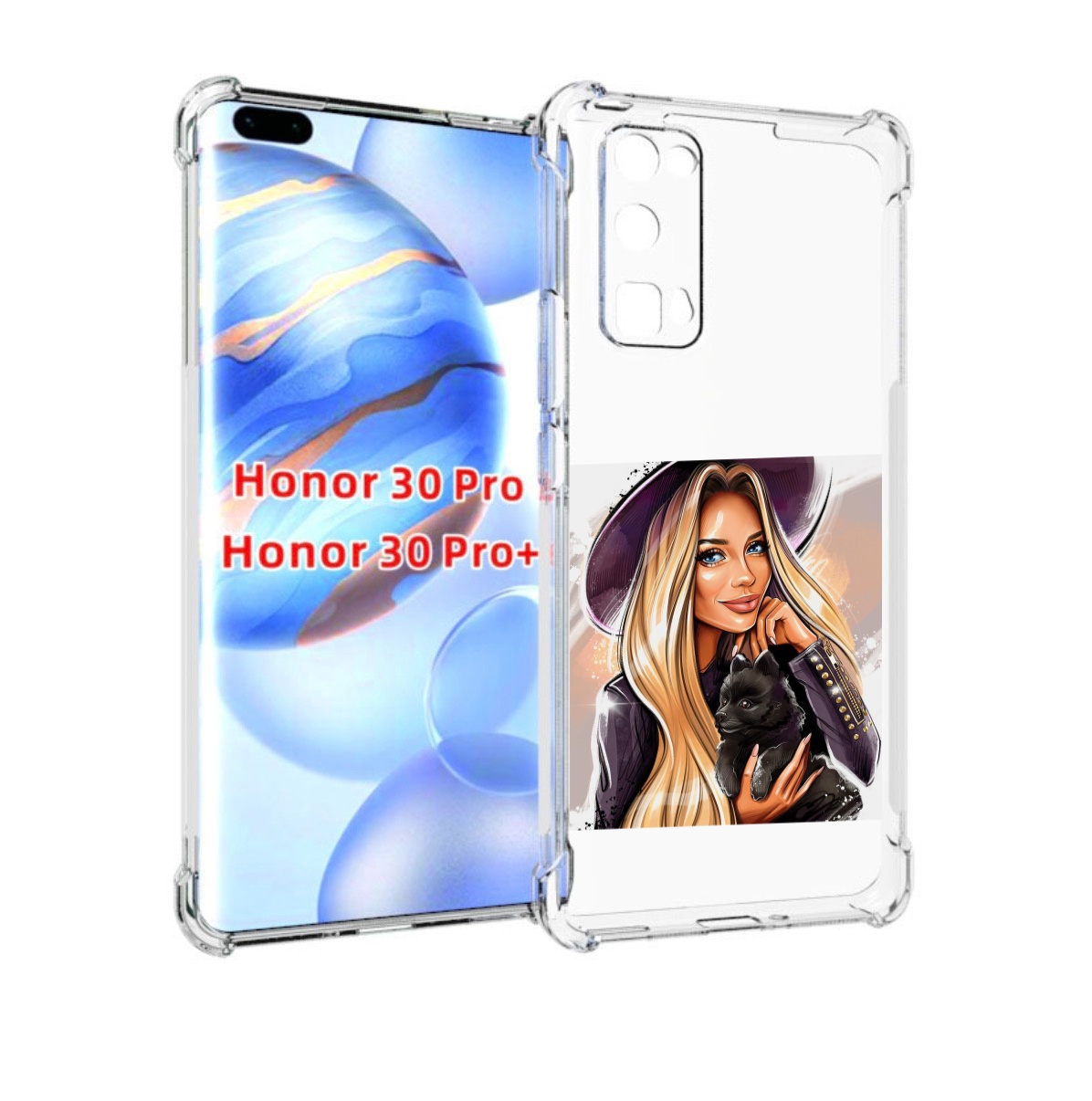 

Чехол бампер MyPads девушка-с-черным-щенком женский для Huawei H, Прозрачный, Tocco