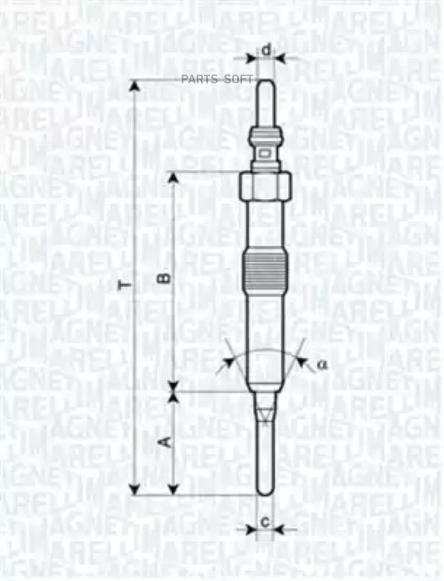 Свеча накаливания Magneti marelli 062900089304