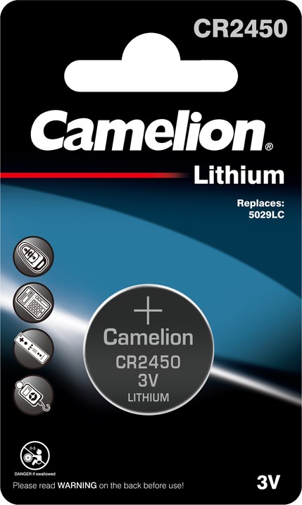 Батарейка литиевая Camelion Lithium таблетка 3V упаковка 1 шт. CR2450-BP1