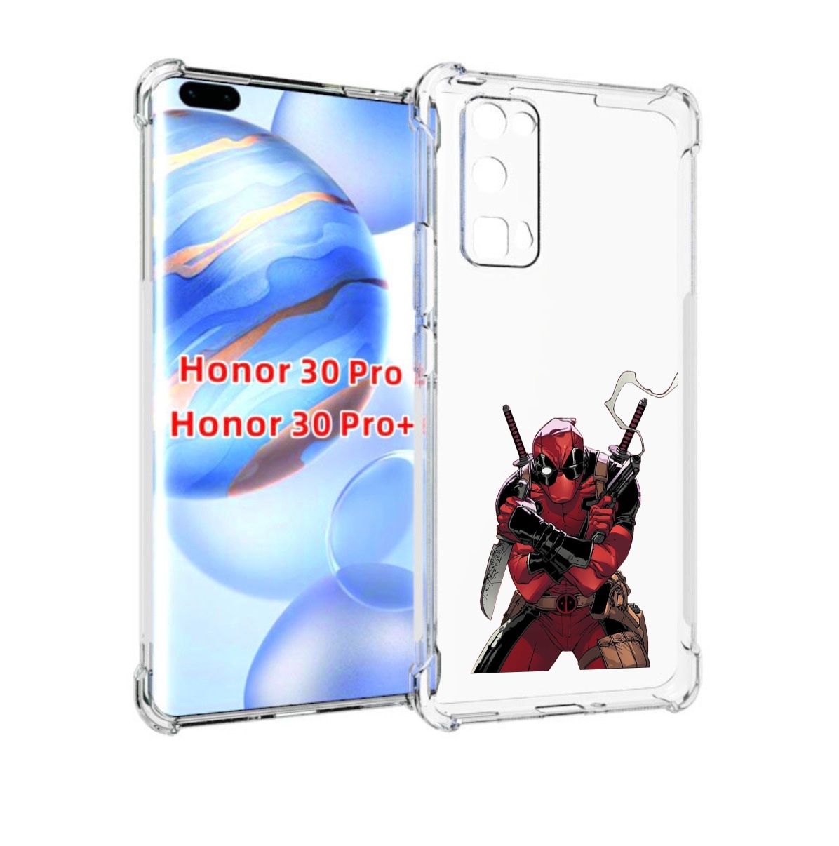 

Чехол бампер MyPads дедпул-подмигивает для Honor 30 Pro, Прозрачный, Tocco