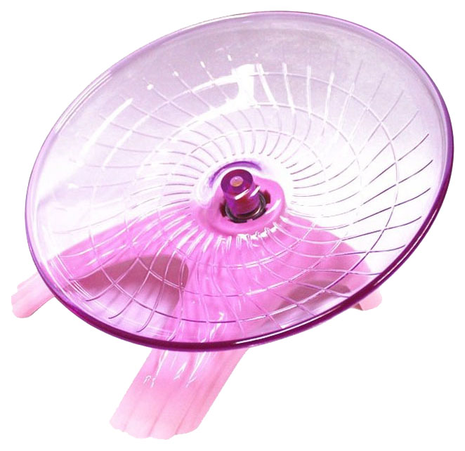 Беговое колесо для мелких грызунов Homepet пластиковое, фиолетовый, 18х18х11 см
