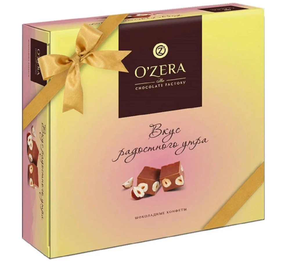 Конфеты шоколадные O'ZERA Вкус радостного утра, с цельным фундуком, 180 г