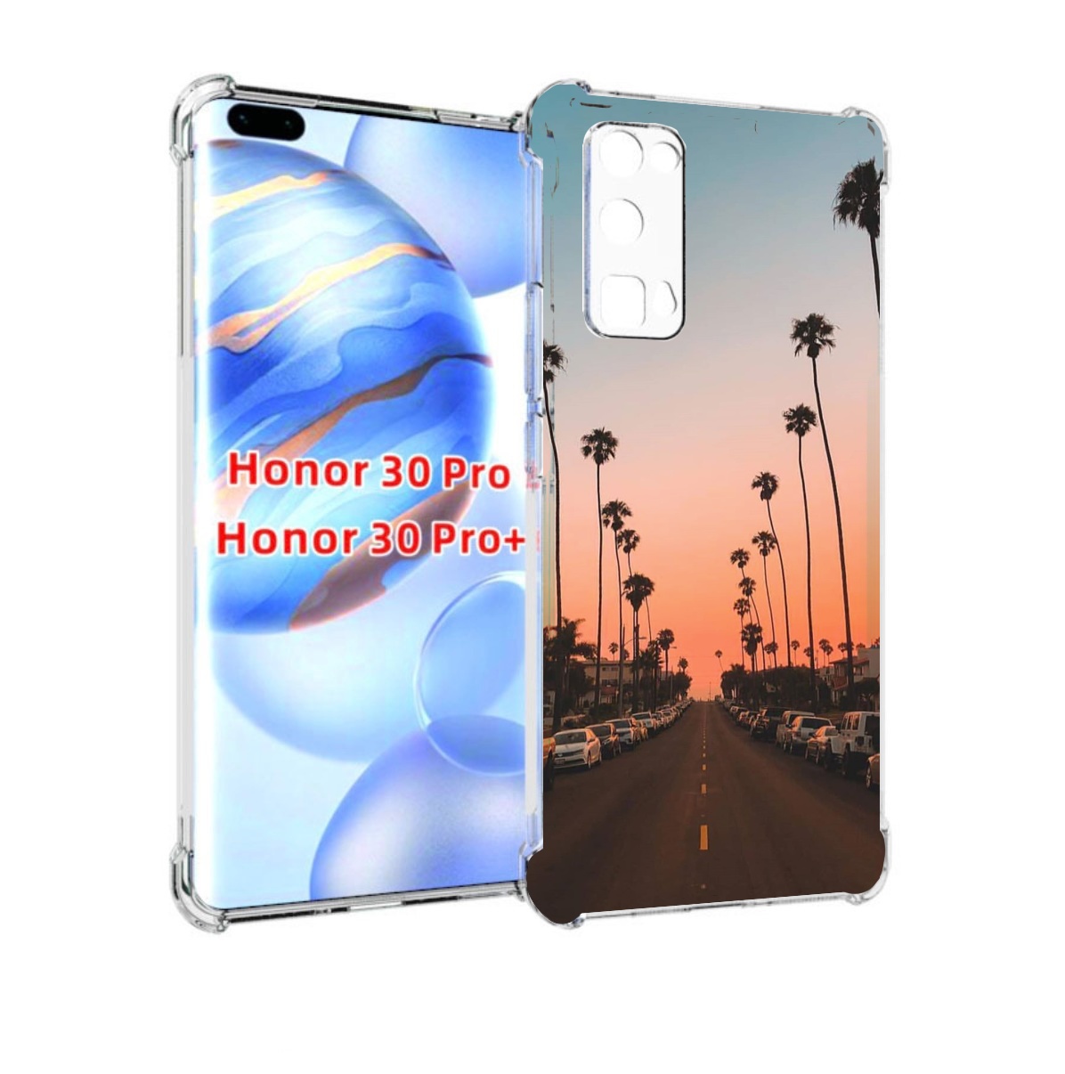 

Чехол бампер MyPads дорога-с-закатом для Honor 30 Pro Honor, Прозрачный, Tocco